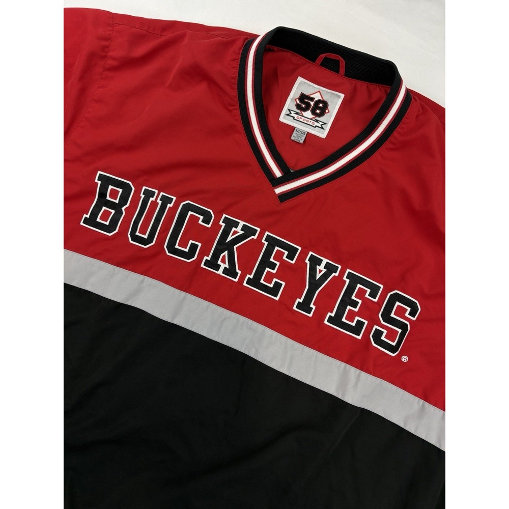 Ohio State Buckeyes 58 Sports Vintage Pullover Windbreaker Jacket Size 3XL